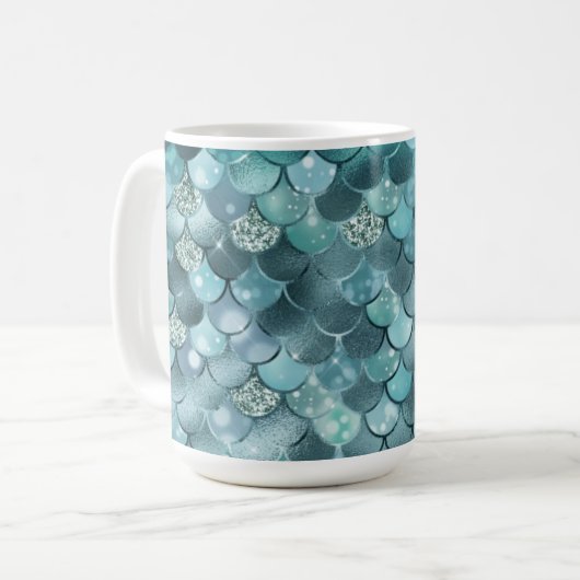 Minty Scales Mermaid Tasse (Vorderseite Links)