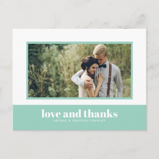 Minusfarbblock-Foto Danke, Postcard Postkarte (Vorderseite)