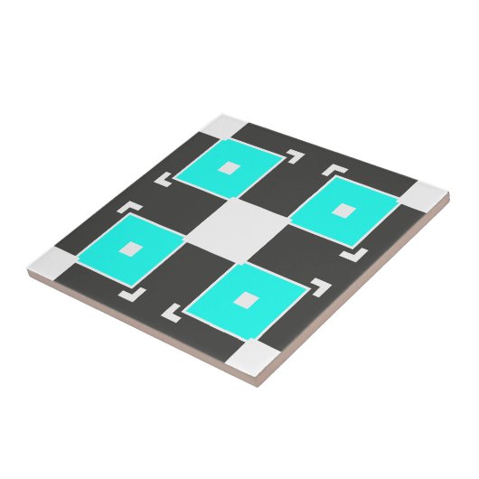 Minusschwarz und weiß kariertes geometrisches Must Fliese (Seite)