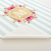 Minusstreifen Wasserfarbige Blume Imitate Gold Mon Sherpadecke (3/4)