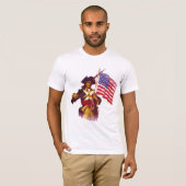 MINUTEMAN MIT FLAGGE T-Shirt (Vorne ganz)
