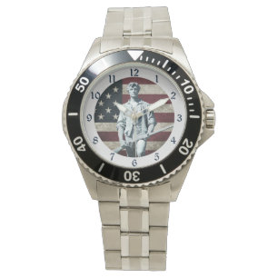 Minuteman Patriot USA Flag Armbanduhr