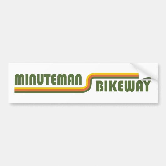 Minuteman-Radweg Boston Massachusetts Autoaufkleber (Vorne)