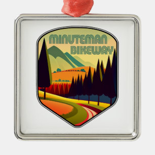 Minuteman-Radweg Boston Massachusetts Farben Ornament Aus Metall