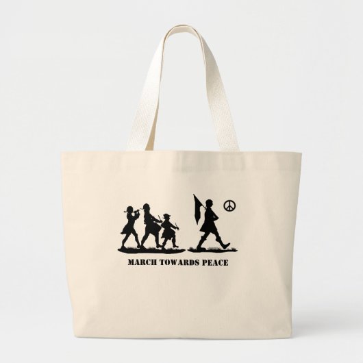 Minutemen Marching Silhouette Patriotic Tote Bag Jumbo Stoffbeutel (Vorne)