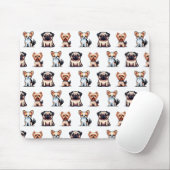 Minydogs pixelart Mousepad (Mit Mouse)