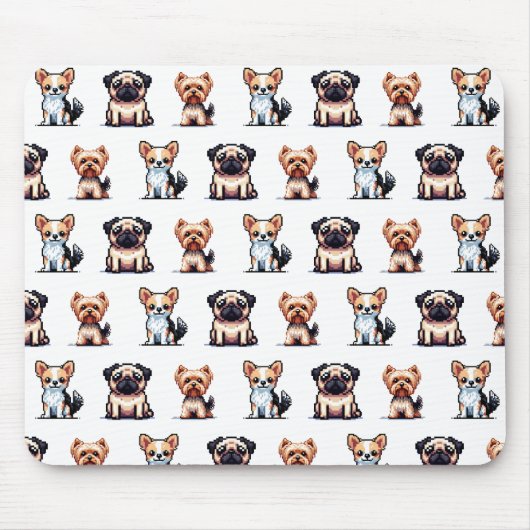 Minydogs pixelart Mousepad (Vorne)