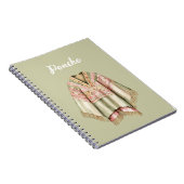 Minz Avocado Rosa Poncho Notizblock (Rechte Seite)