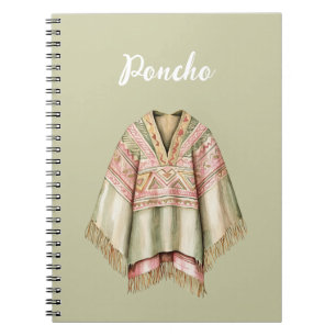 Minz Avocado Rosa Poncho Notizblock