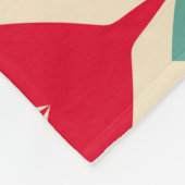 Minz blau, rote Herzen Kachelmuster. Fleecedecke (Ecke)