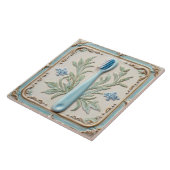 Minz Blau & Weiß Zahnbürste Funny Bad Tile Fliese (Seite)