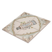 Minz Blau & Weiß Zahnpasta Funny Bad Tile Fliese (Seite)