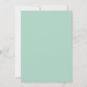Minz-blaue-grüne Hochzeit Einladung (Rückseite)