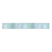 Minz Blue Christmas Snowflakes Ripsband (Vorderseite)