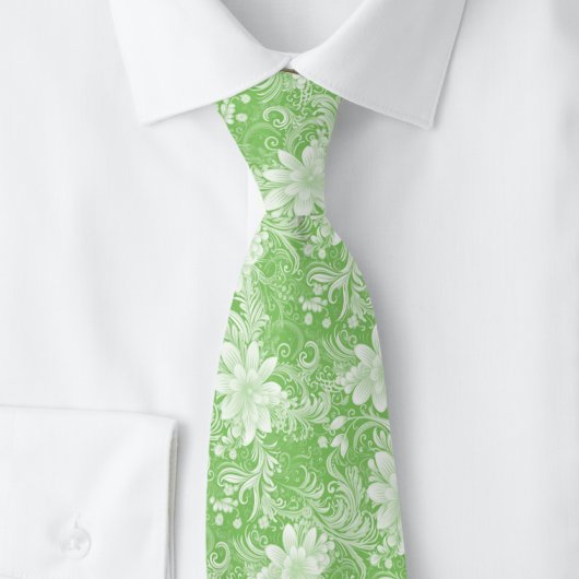 Minz-Blumen-Batik Krawatte