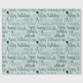 Minz Frohen Geburtstag Geschenkpapier (Flach)