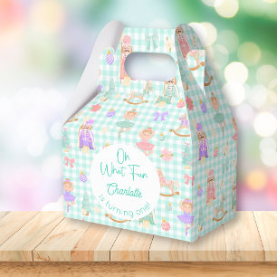 Minz-Gingham-Nussknacker-Geschenkbox Geschenkschachtel
