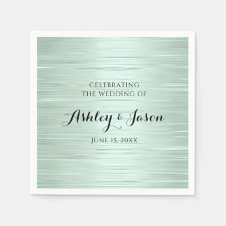 Minz-Metall-Hochzeitspapierplatte Serviette