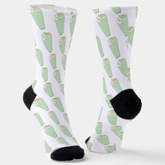 Minz-Milchshake Socken (Gewinkelt)