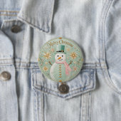 Minz-Mosaik-Schneemann-Weihnachtsfreude Button (Beispiel)