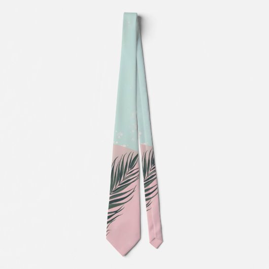 Minz-Rosa-Abstrakt Moderne Kollektion Krawatte (Vorderseite)