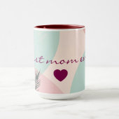 Minz-Rosa-Abstrakt Moderne Kollektion Tasse (Zentrum)