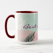 Minz-Rosa-Abstrakt Moderne Kollektion Tasse (Links)