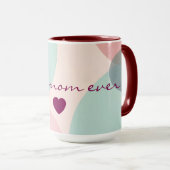 Minz-Rosa-Abstrakt Moderne Kollektion Tasse (VorderseiteRechts)