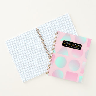 Minz-Rosa-Abstrakt-Trendy-Kollektion Notizblock