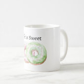 Minz-Rosa-Donuts Das Leben ist süß Kaffeetasse (VorderseiteRechts)