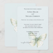 Minz-Schmetterling-Hochzeit Einladung (Vorne/Hinten)