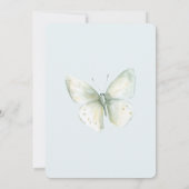 Minz-Schmetterling-Hochzeit Einladung (Rückseite)