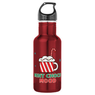Minz-Schoko-Laune süße Weihnachts-Rundkissen Edelstahlflasche