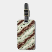 Minz-Schokoladen-Chip-Milchshake-Marmor-Design Gepäckanhänger (Vorderseite vertikal)