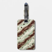 Minz-Schokoladen-Chip-Milchshake-Marmor-Design Gepäckanhänger (Rückseite vertikal)