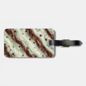 Minz-Schokoladen-Chip-Milchshake-Marmor-Design Gepäckanhänger (Rückseite horizontal)