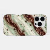 Minz-Schokoladen-Chip-Milchshake-Marmor-Design iPhone Hülle (Rückseite (Horizontal))