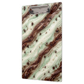 Minz-Schokoladen-Chip-Milchshake-Marmor-Design Klemmbrett (Links)