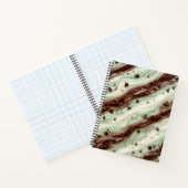 Minz-Schokoladen-Chip-Milchshake-Marmor-Design Notizblock (Innenseite)