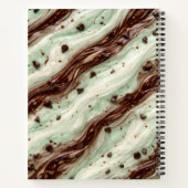 Minz-Schokoladen-Chip-Milchshake-Marmor-Design Notizblock (Rückseite)