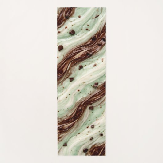 Minz-Schokoladen-Chip-Milchshake-Marmor-Design Yogamatte (Vorderseite)