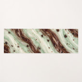 Minz-Schokoladen-Chip-Milchshake-Marmor-Design Yogamatte (Vorderseite (Horizontal))