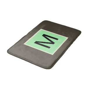 Minz-Schokoladen-Chip-Monogramm Badematte