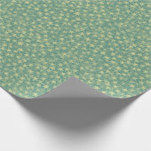 Minz-Seegras-Sternenmuster Geschenkpapier (Ecke)