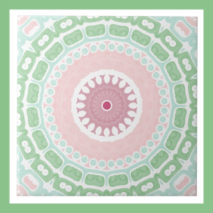 Minz- und Rosa dekoratives Mandala Fliese