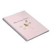 Minz Weiß Rosa Libelle Notizblock (Rechte Seite)