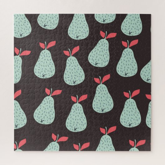 Minzbirnen: Vintage Nahtlose Textur Puzzle (Vertikal)