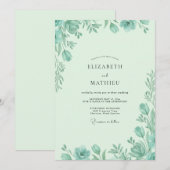 Minzblatt-Hochzeit Einladung (Vorne/Hinten)