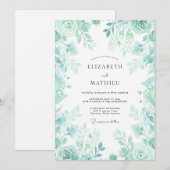 Minzblatt-Hochzeit Einladung (Vorne/Hinten)
