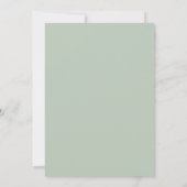 Minzblätter-Grün-Hochzeit Einladung (Rückseite)